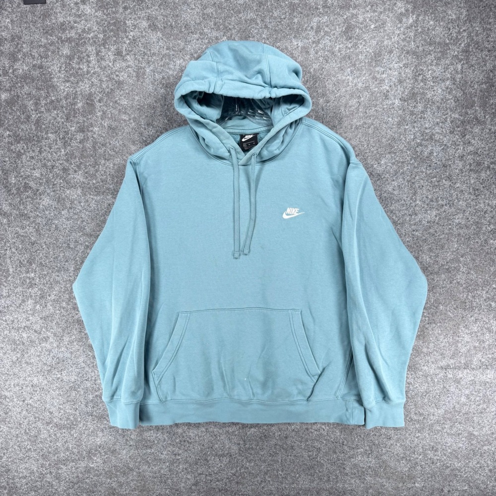 Nike Men's XL Sportswear Club Fleece Pullover Hoodie Blue BV2654-424 Stains